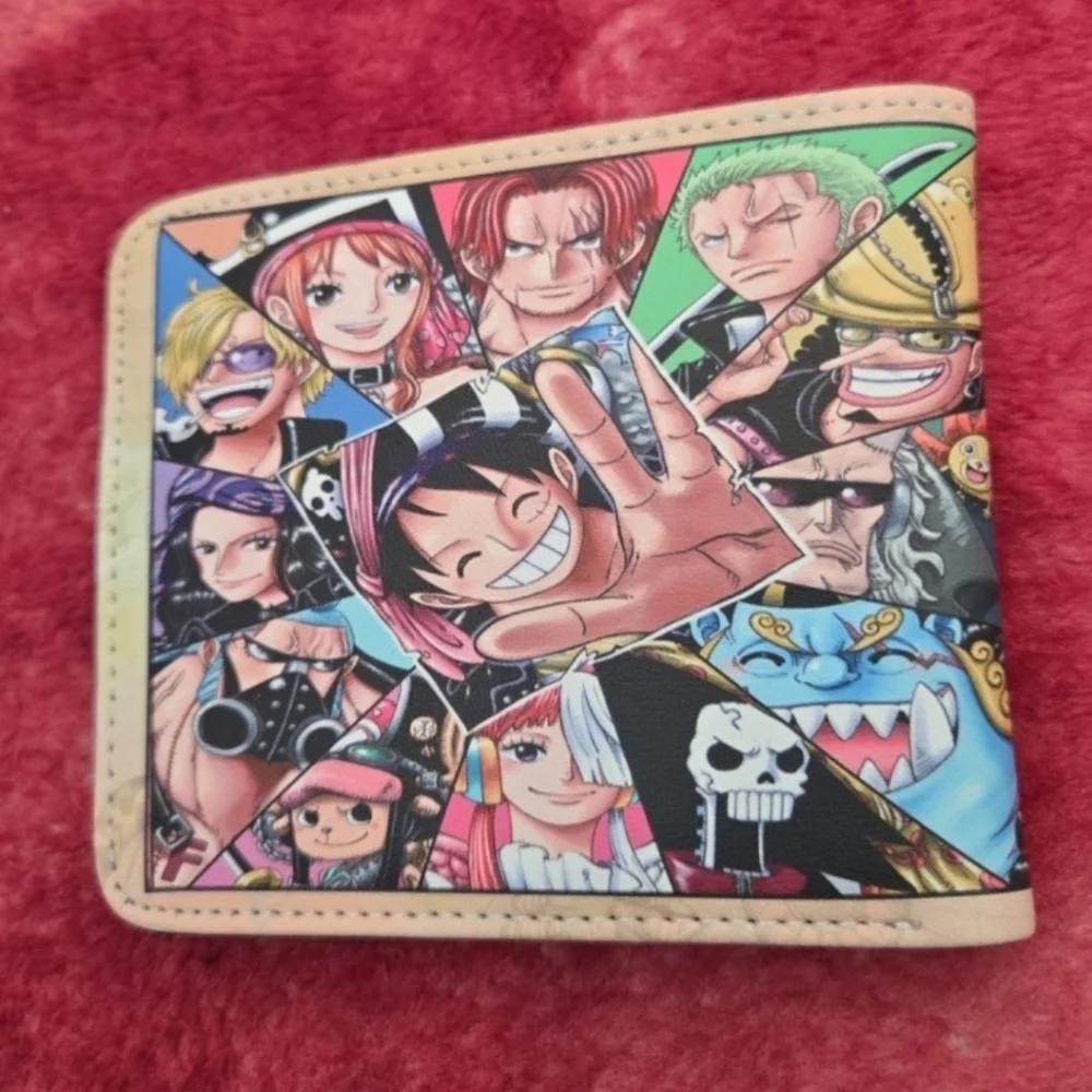 New one piece anime manga leather wallet